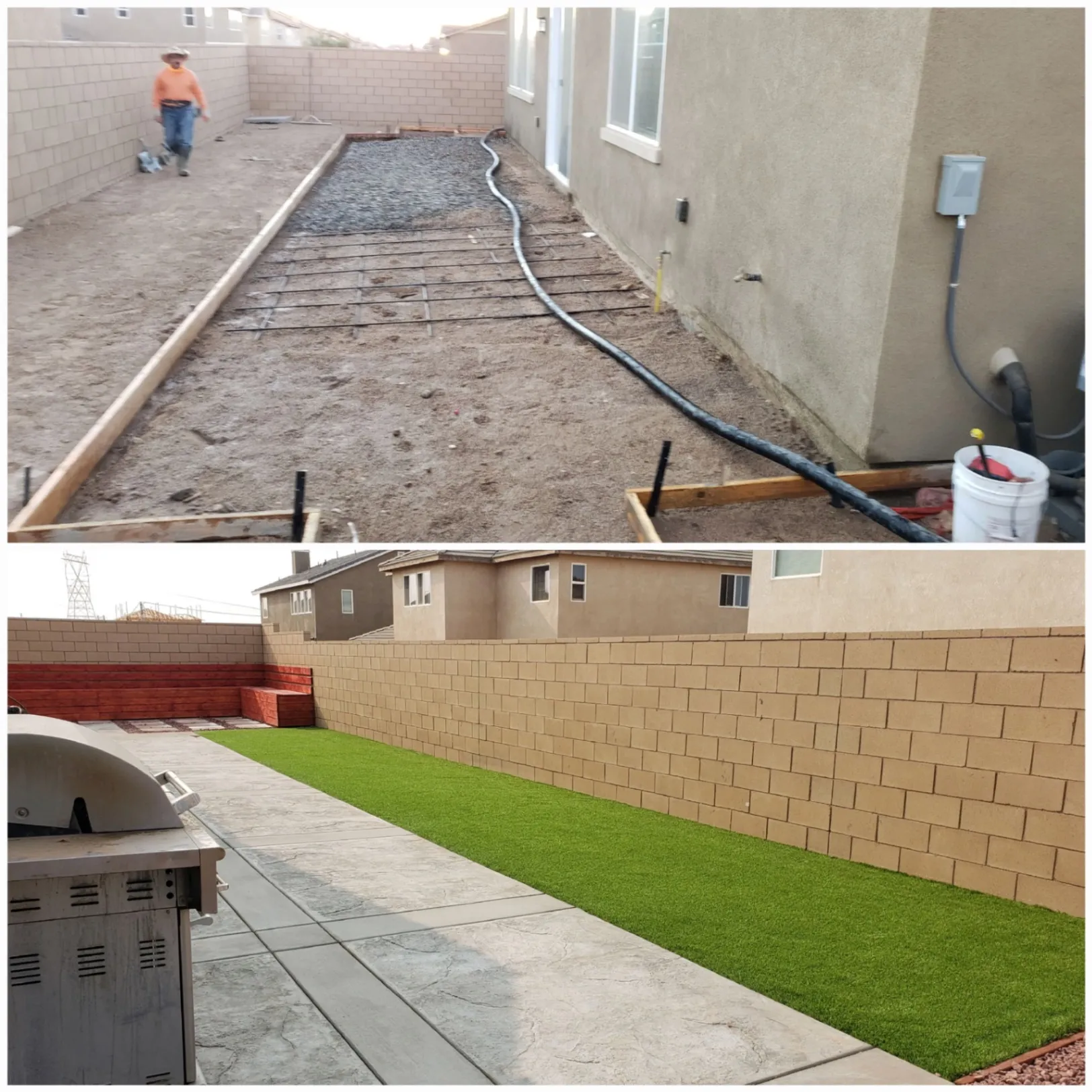 Finished landscaping project